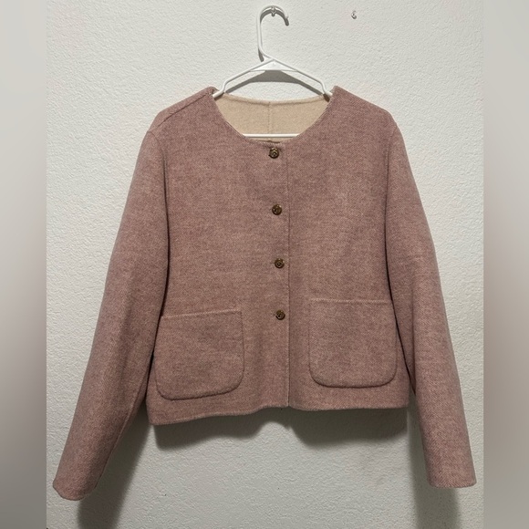 Botanique Pink Wool Jacket size Large - Picture 1 of 9